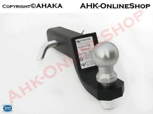 Adaptateur Attelage USA 50x50mm Pour Voitures Américaines - Boule Remorquage 3500kg, Charge Max 140kg - Revêtu Poudre
