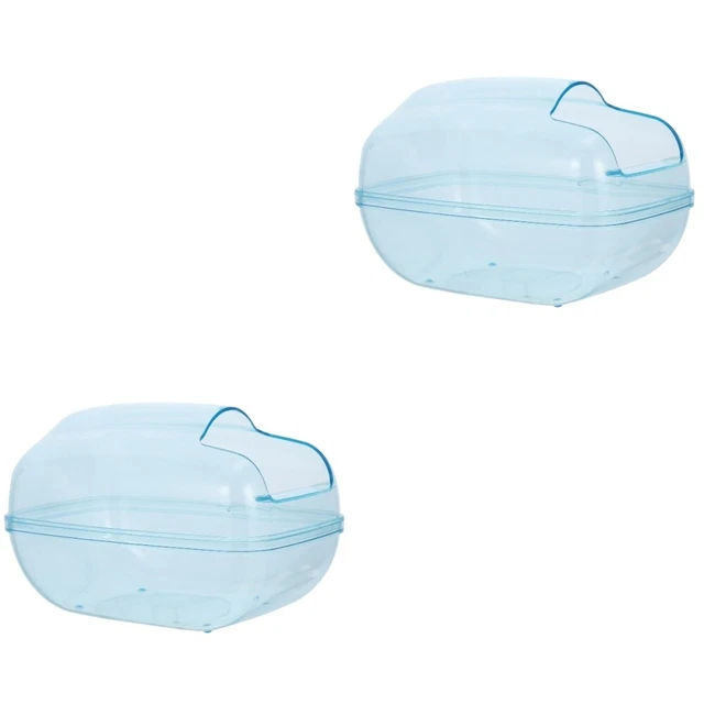 2x Hámster baño hámster caja de lanzamiento hámster WC hámster bañera