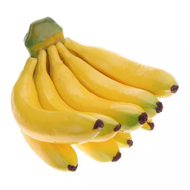 Lifelike Banana Bunch Artificial Plastic Fake Fruits Decor Prop Party Decor