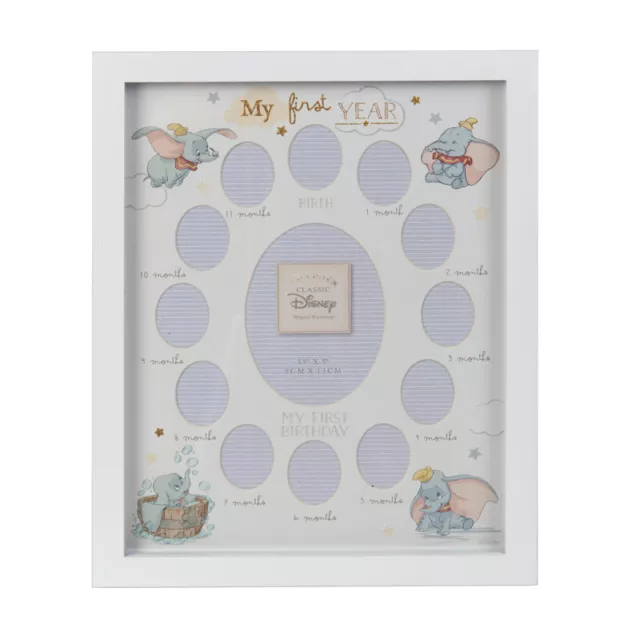 Disney Dumbo Magical Beginnings My 1st Year 13 Pic Photo Frame Baby Shower Gift