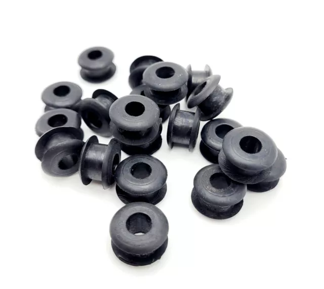 7/16" Panel Hole Rubber Grommets 1/4" ID Wiring Bushing for 1/4" Thick Walls