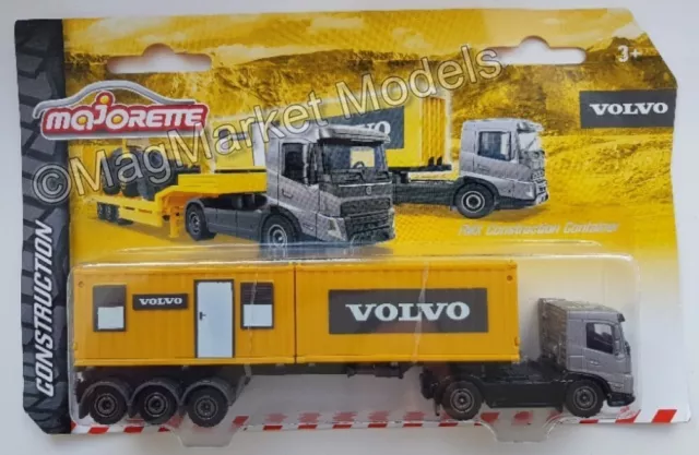 Volvo Truck FMX Skip Yellow color Construction series Majorette Scale 1:87