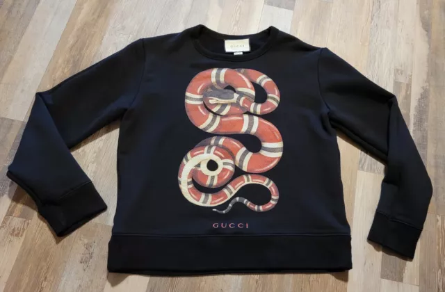 AUTHENTIC GUCCI SWEATSHIRT Snake Kingsnake Print Made In Italy Mens S  Sweater £631.59 - PicClick UK