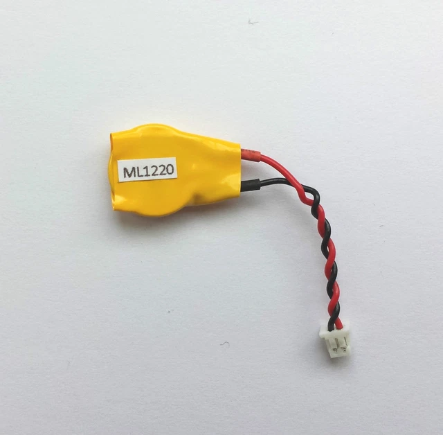 Macbook Akku Reparatur und Ersatzteile in Berlin - Acer Travelmate 5740 laptop Cmos Bios Batterie ML1220 3V mit Lötfahnen with feet