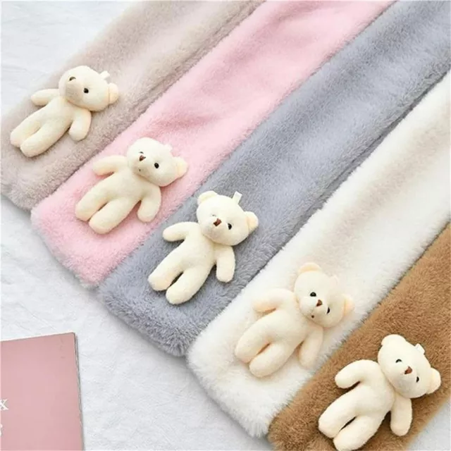 Ours mignon Réchauffeur de cou Chaud Foulard Écharpes en peluche  Parent-enfant