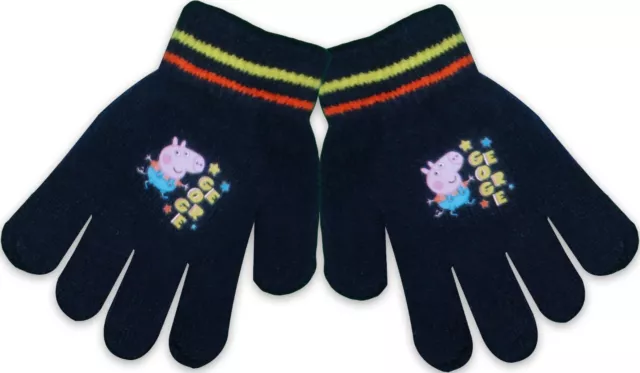 Offiziell lizenzierte Mädchen Jungen Kinder Peppa Schwein Acryl Handschuhe 2