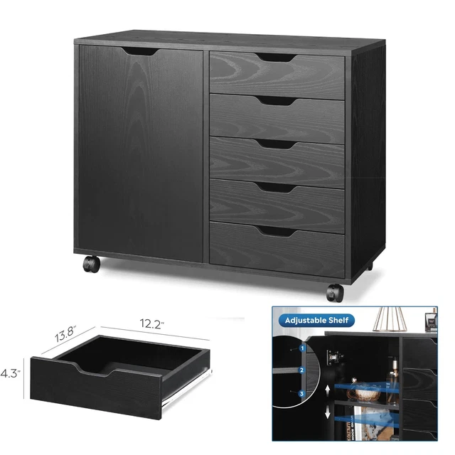 5 DRAWER DRESSER Storage Organizer Bedroom Entryway Tower