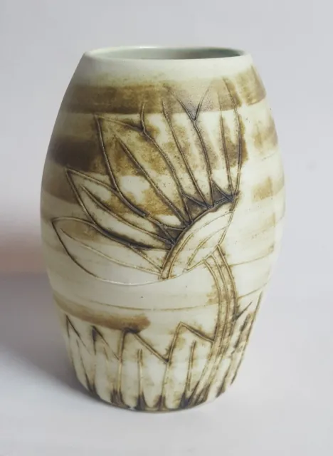 Vintage 1970's Retro Carn Pottery Vase John Beusmans Studio Art Cornwall N29