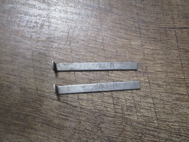 (2) New 3/16" Wide X .041 Thick Type B Keyway Broach Shims 1-7/8" Long