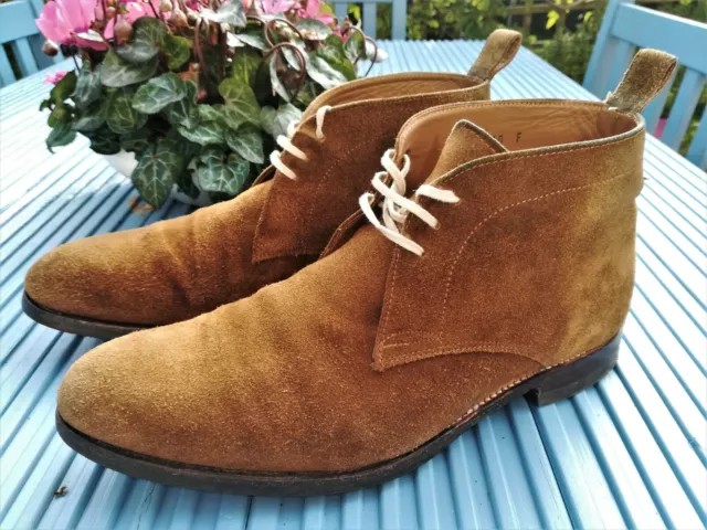 GRENSON SUEDE CHUKKA Boots Marcus Tobacco Brown UK 10F. Recent