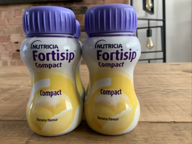 Banana Flavour. Nutrica Fortisip Compact Protein Drink 125ml (4 Pack).BBE:7/5/24