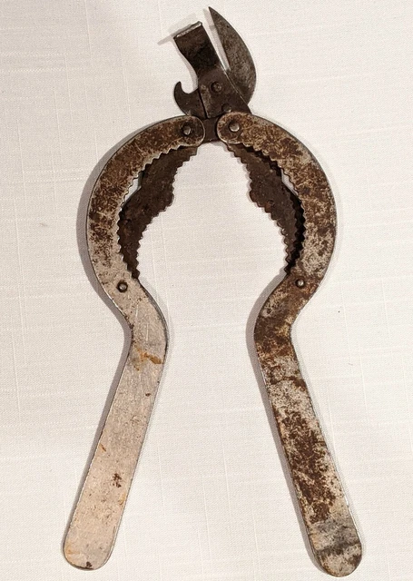 Early to Mid 20th Century Jar Lid Bottle Can Opener, Multi Purpose Steel Gadget
