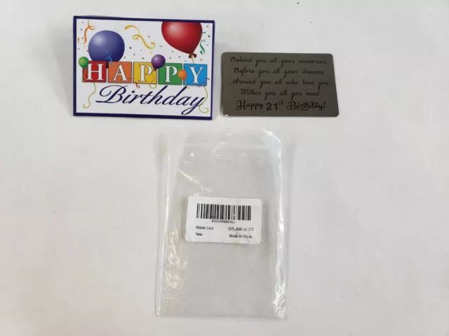 CPLJW Happy 21st Birthday Gifts Decorations Engraved Cards Gift For Women & Men