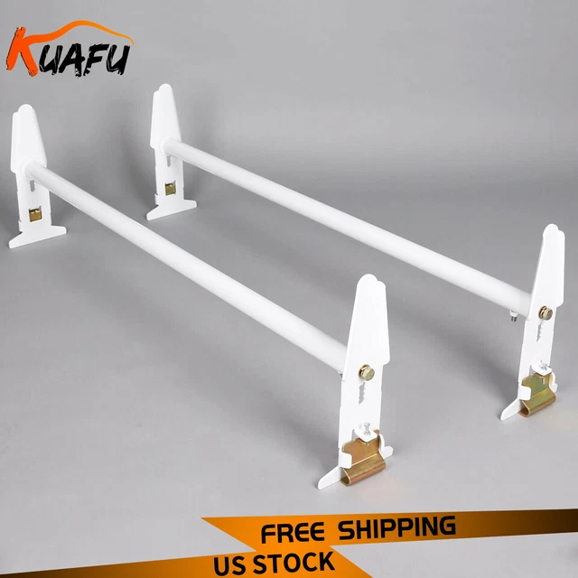 Full-Size Adjustable Van Roof Ladder Rack for Chevy Dodge Ford GMC Express 77" Full-Size Adjustable Van Roof Ladder Rack for Chevy Dodge Ford GMC Express 77"