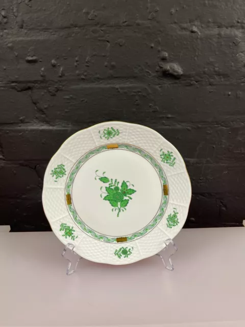 Herend Chinese Bouquet Apponyi Green Dessert / Salad Plate 23 cm 10 Available