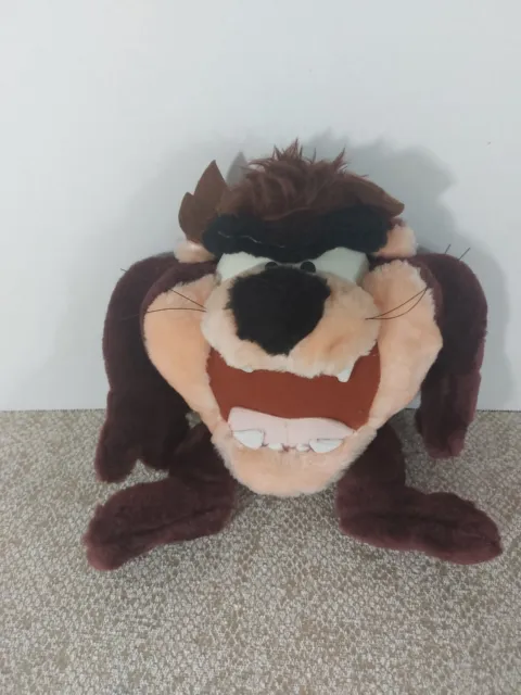 Vintage 90s Looney Tunes Tasmanian Devil Play Plush Toy