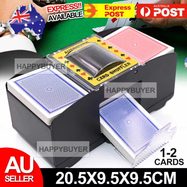 2 Deck Automatic Card Shuffler Poker Cards Shuffling Machine Casino Playing Game