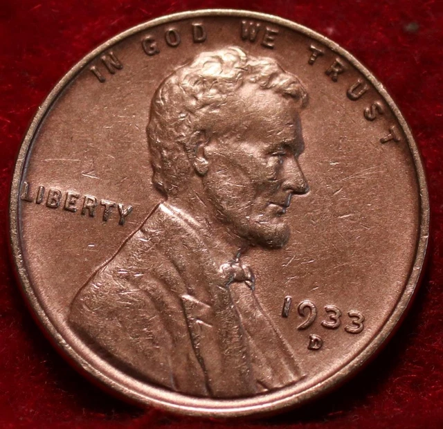 1933-D Denver Mint Copper Lincoln Wheat Cent