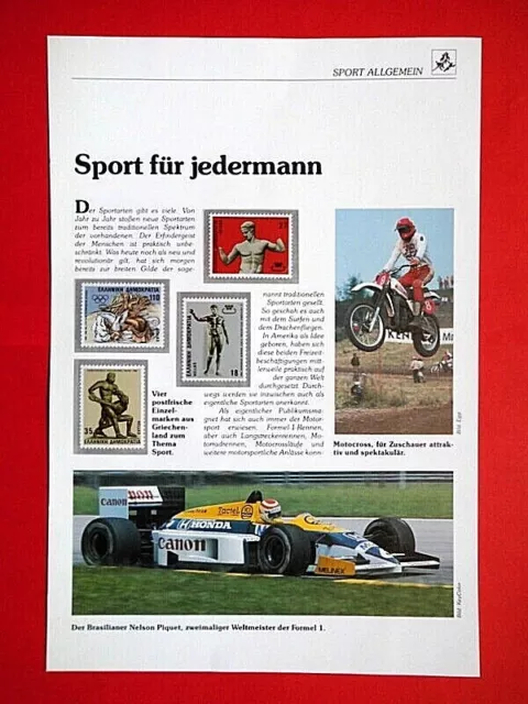 Beleg Ersttagsblatt BRD 1986 Sport für jedermann Mi.Nr. GR 1620+1621+1623+1626**