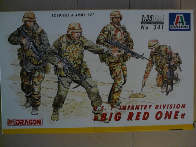 Maquette Militaire Italeri 1/35 - US 1st Infantry Division Big Red One (n°341) - Occasion En Boîte Complète