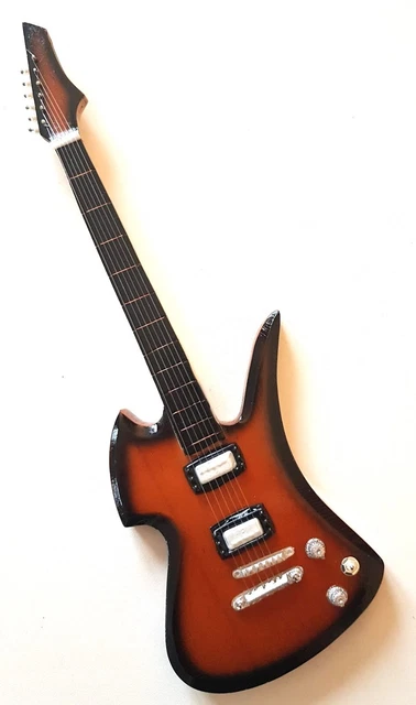 GUITARE MINIATURE - FAIT MAIN - 24cm - En bois vernis #25