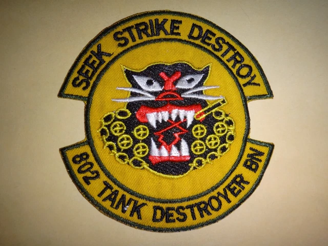 US Army 802nd Tank Destroyer Battalion SEEK STRIKE DESTROY Patch