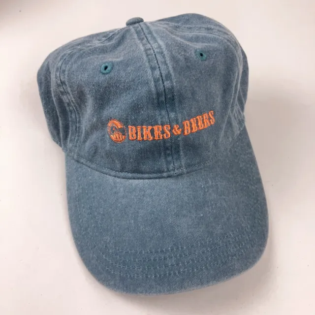 Bikes and Beers hat light blue cotton dad cap