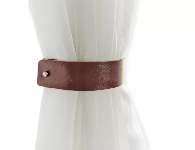 25cm Leather Curtain Tiebacks Minimal Curtain Boho Tie Backs, Curtain Tieback