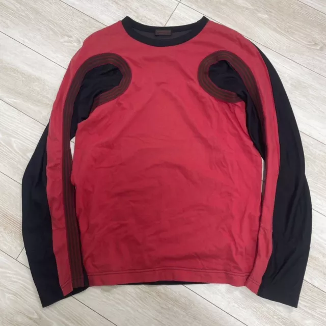 Comme des Garcons Homme Plus Vintage Red Long Sleeve Shirt Size L