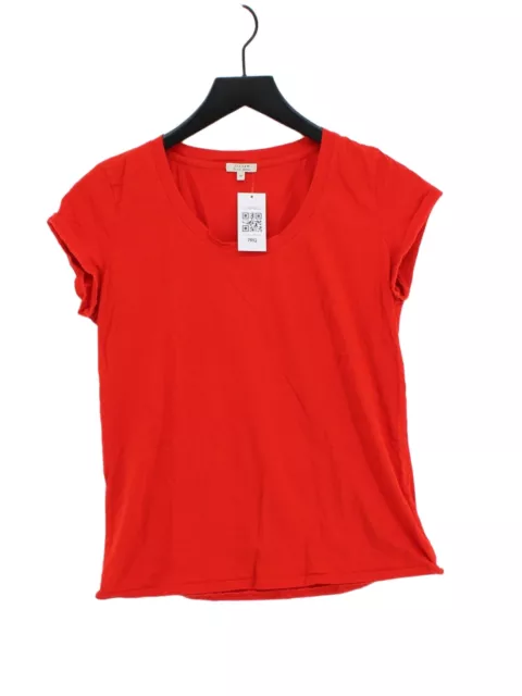 Jigsaw Women's T-Shirt M Orange 100% Other Short Sleeve Round Neck Basic