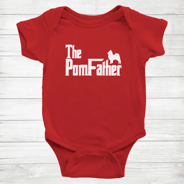 Baby Bodysuit Romper Cute Dog Lover gift Funny Pomeranian Dad The Pom Father