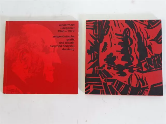 2 Bücher Siegfried Dorschel Duisburg Niederrhein Ruhrgebiet Grafik Skulptur