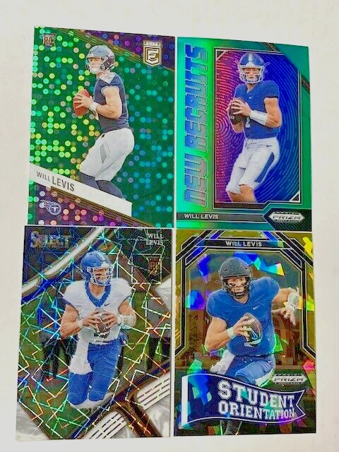 (4) Will Levis ROOKIE CARDS LOT! Includes SP PRIZM PARALLELS + INSERTS Titans