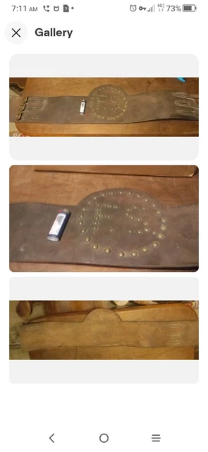 antique leather Brass motorcycle Kidney Belt