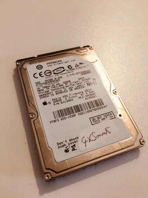 Disque Dur Interne Hitachi 120Go 2.5'' SATA - HTS541612J9SA00, 5400rpm, Occasion