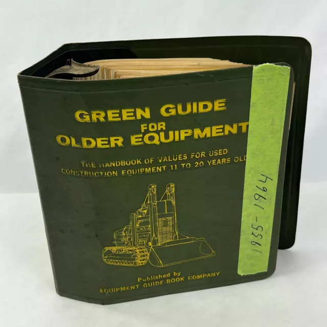 Vintage Construction Equipment Green Guide for Older Equipment Binder 1955-64