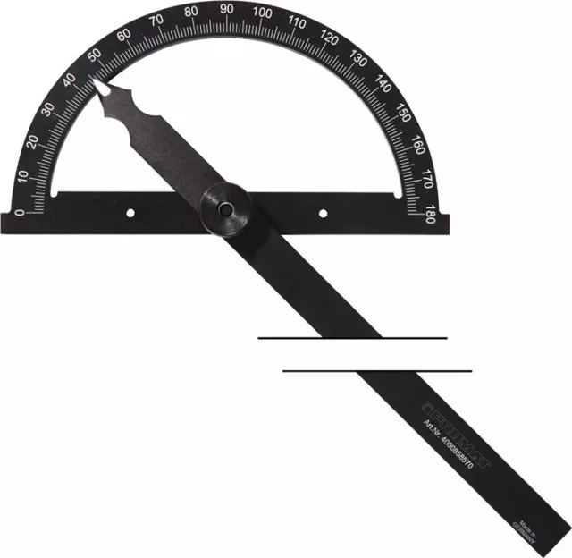 Promat Winkelmesser Gradbogen Schenkellänge L.120-300mm Gradmesser Stellwinkel