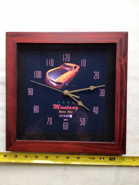 1969 Ford Mustang BOSS 302 Quartz Wall Clock, Approx 11 X 11