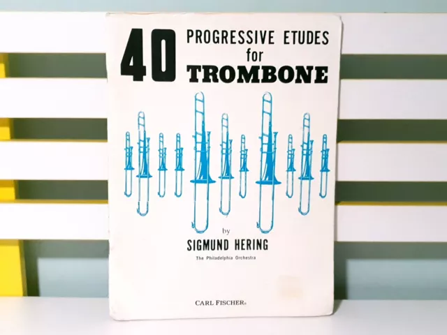40 Progressive Etudes for Trombone! Sheet Music PB Book by Sigmund Hering