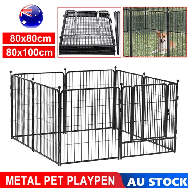 14/32/40& PET DOG Playpen Enclosure 8 Panel Cage Puppy Fence Exercise ...