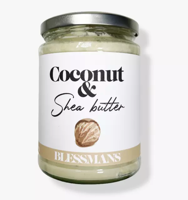 Organic coconut & shea butter dry skin, eczema, chapped skin, deep condtioner