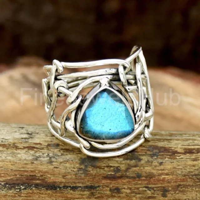 Labradorite Ring 925 Sterling Silver Women Ring Designer Ring Cadeau pour elle