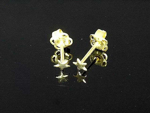 585 Gold Ohrstecker kleine Sterne   Grösse 3,5  mm    1 Paar