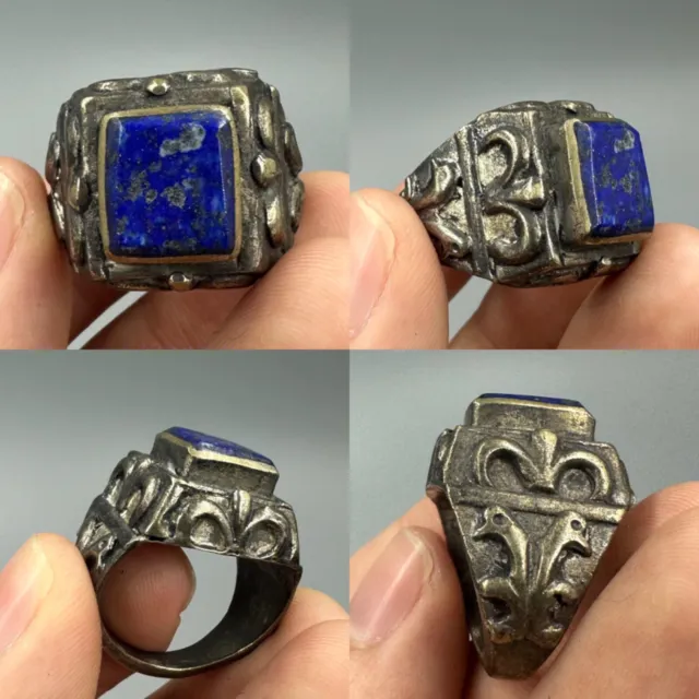 Very Rare Ancient Roman Lapis Rare Stone Old Ring