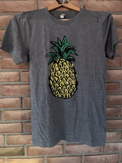 Ily Couture Pineapple Short Sleeve Crewneck T-Shirt Heather Grey Size Small