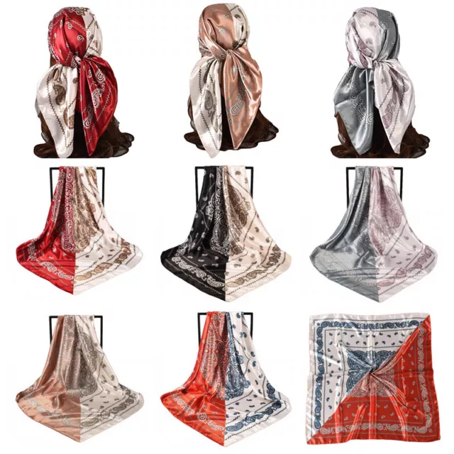 90 cm raso seta sciarpe foulard spiaggia foulard capelli sciarpa morbida //