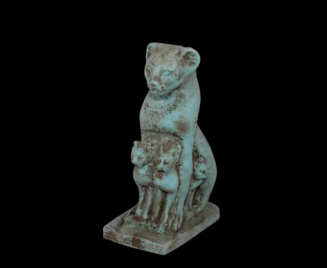 RARO ANTIGUO EGIPCIO ANTIGUO Bastet Cat Bast Estatua Amuleto - Historia de...