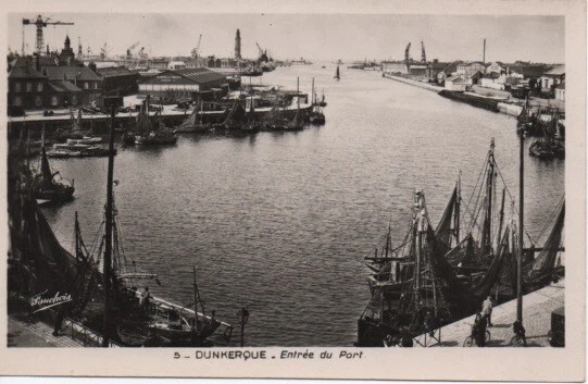 Carte Postale Ancienne DUNKERQUE - Vue Sur Le Canal (59 Nord) - Début 1900, Noir Et Blanc, Voyageée