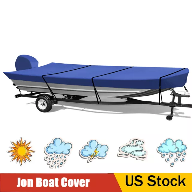 LOWE 1440M TILLER Jon Trailerable Heavy duty waterproof fishing Bay Boat  Cover $189.99 - PicClick