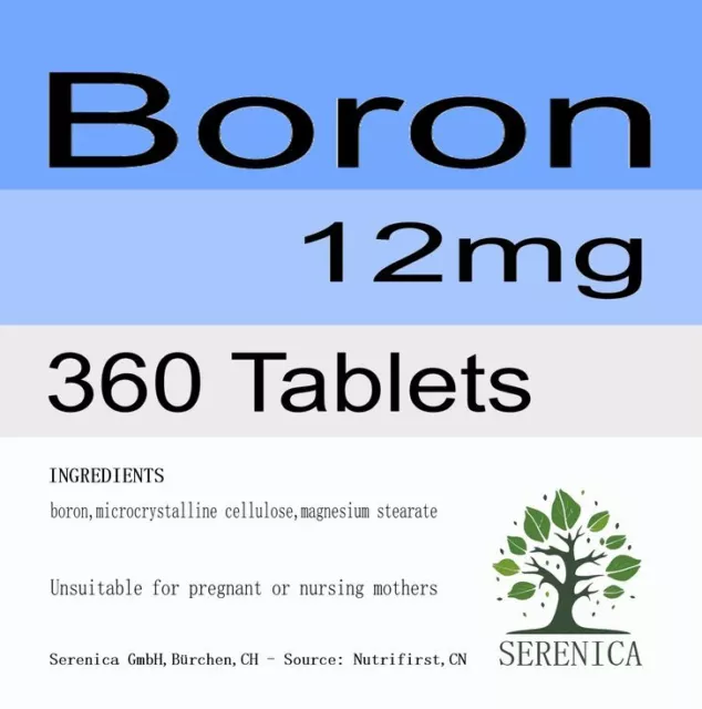 BORON 12mg SUPPORT STRONG BONES Vitamin x 360 Tablets